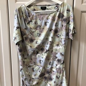 SUMMER SALE! Floral asymmetric t shirt